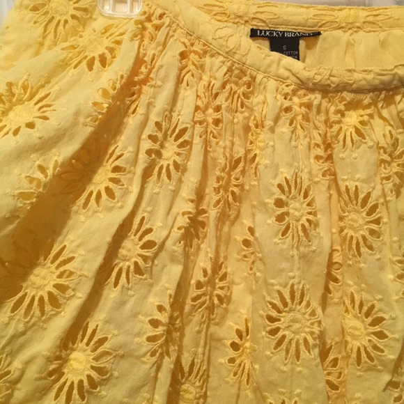Lucky Brand Yellow Sunflower Skirt - Picture 3 of 3